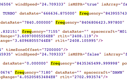 screenshot of XML of DSN