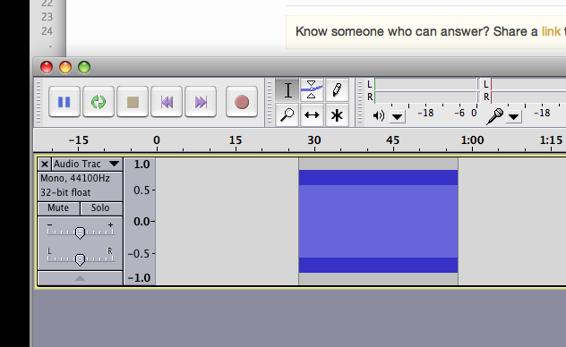 Audacity is a non-linear audio editor