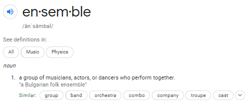 Definition of ensemble