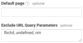 Exclude URL Query Parameters