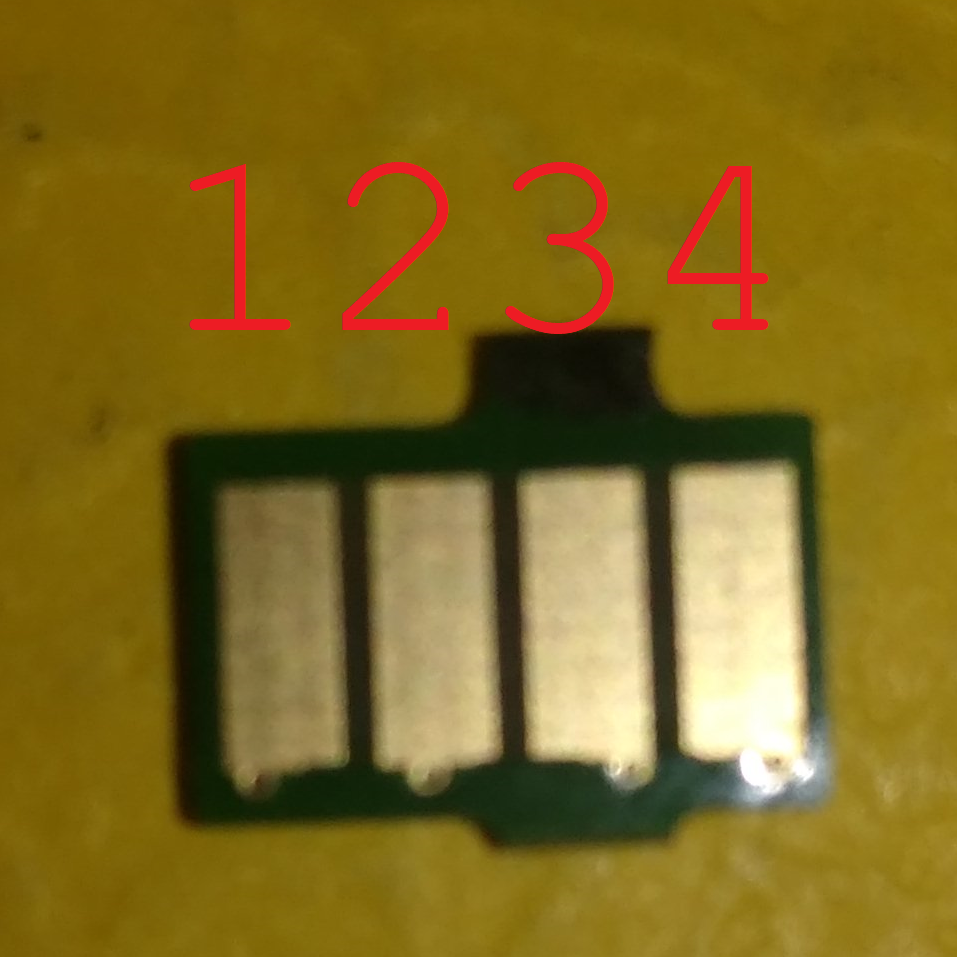 Pads of chip with numbers I added