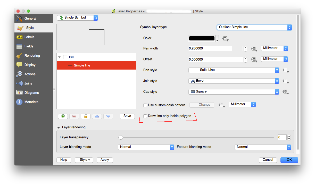 Qgis layer properties