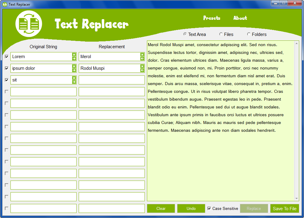 Text Replacer