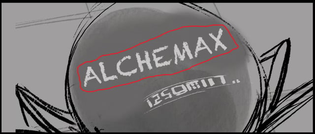 spider branded with "Alchemax"