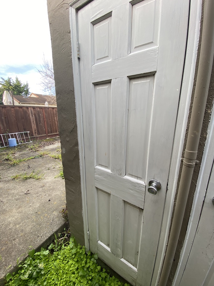 Outdoor utility closet door