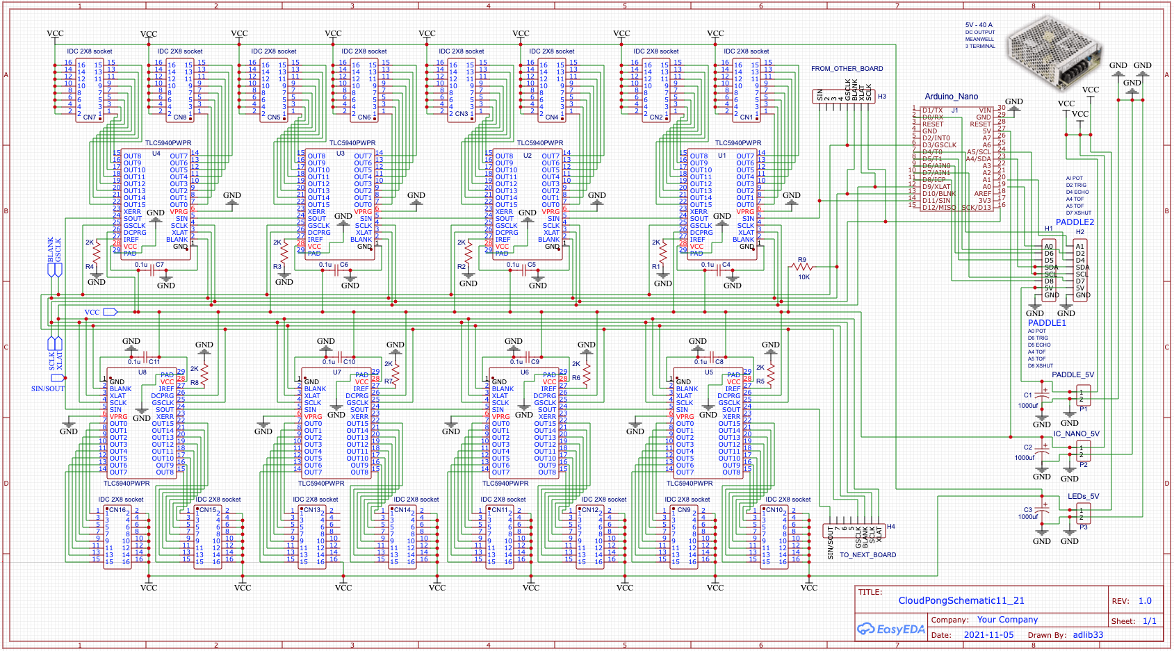 Schematic for TLC5940