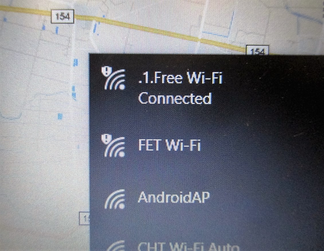 Connected to .1.Free Wi-Fi