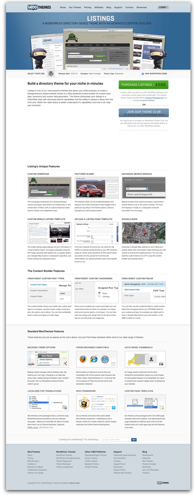 WooThemes Listings Theme