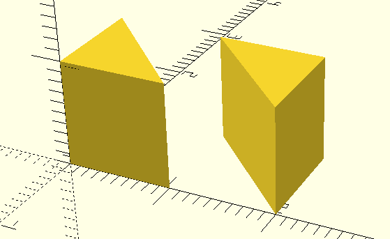 Two triangular prisms side-by-side