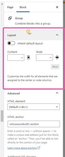 Layout Panel