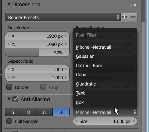 Render Properties anti-aliasing