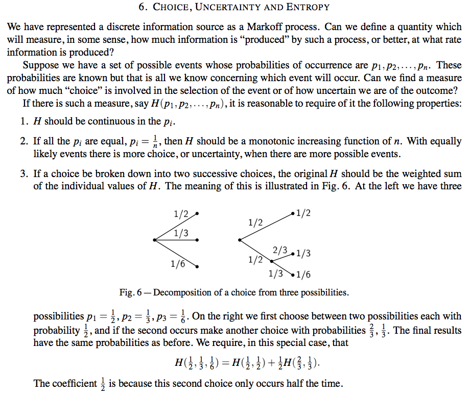 Page 10 from Shannon's theory of communication