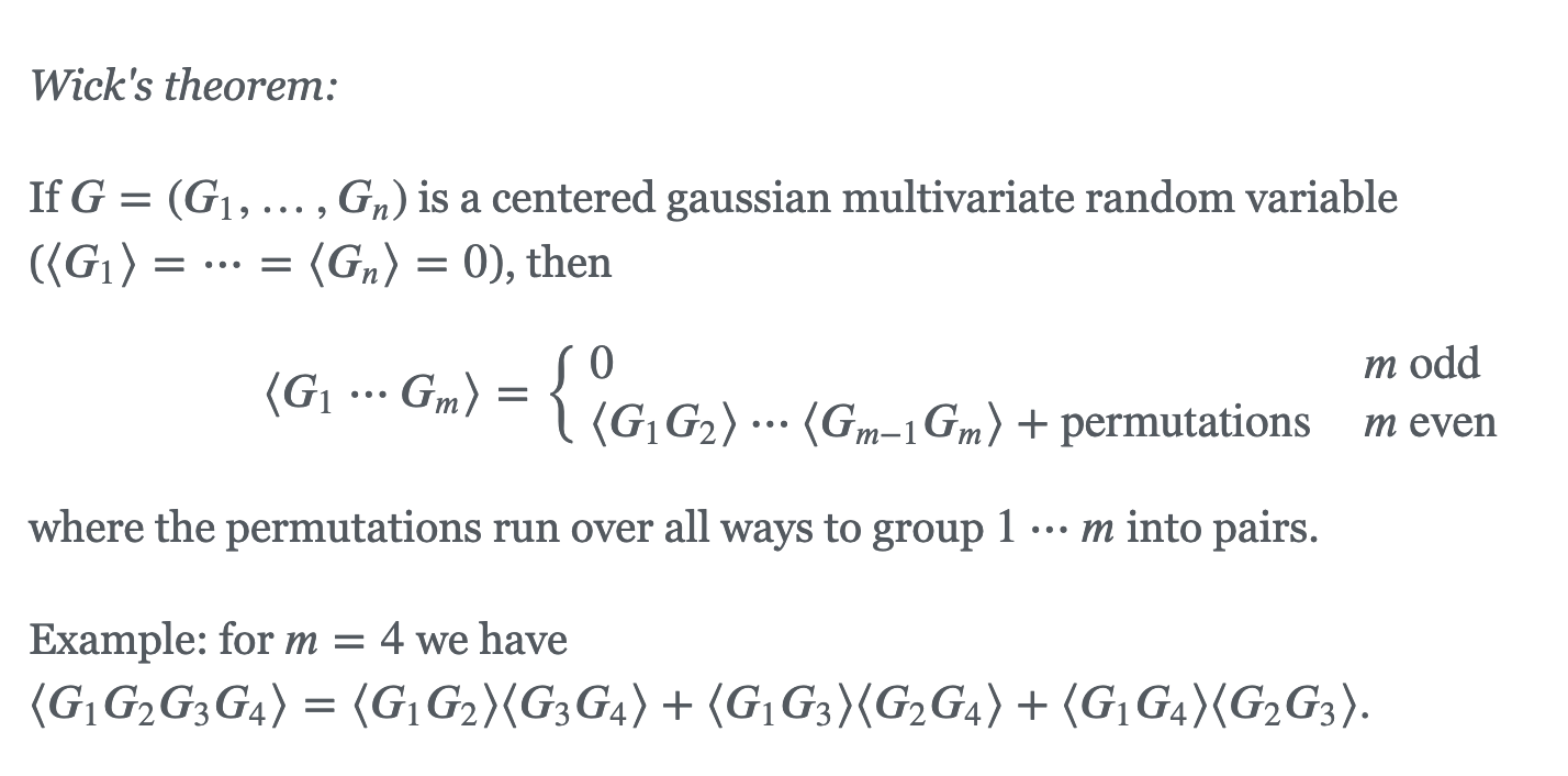 Wick's theorem