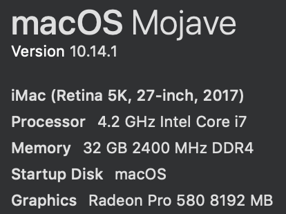 macOS system information