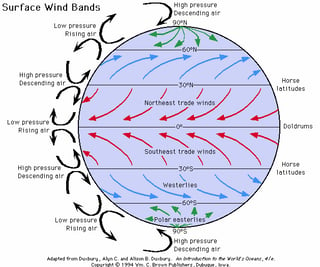 Diagram of atmospheric circulation