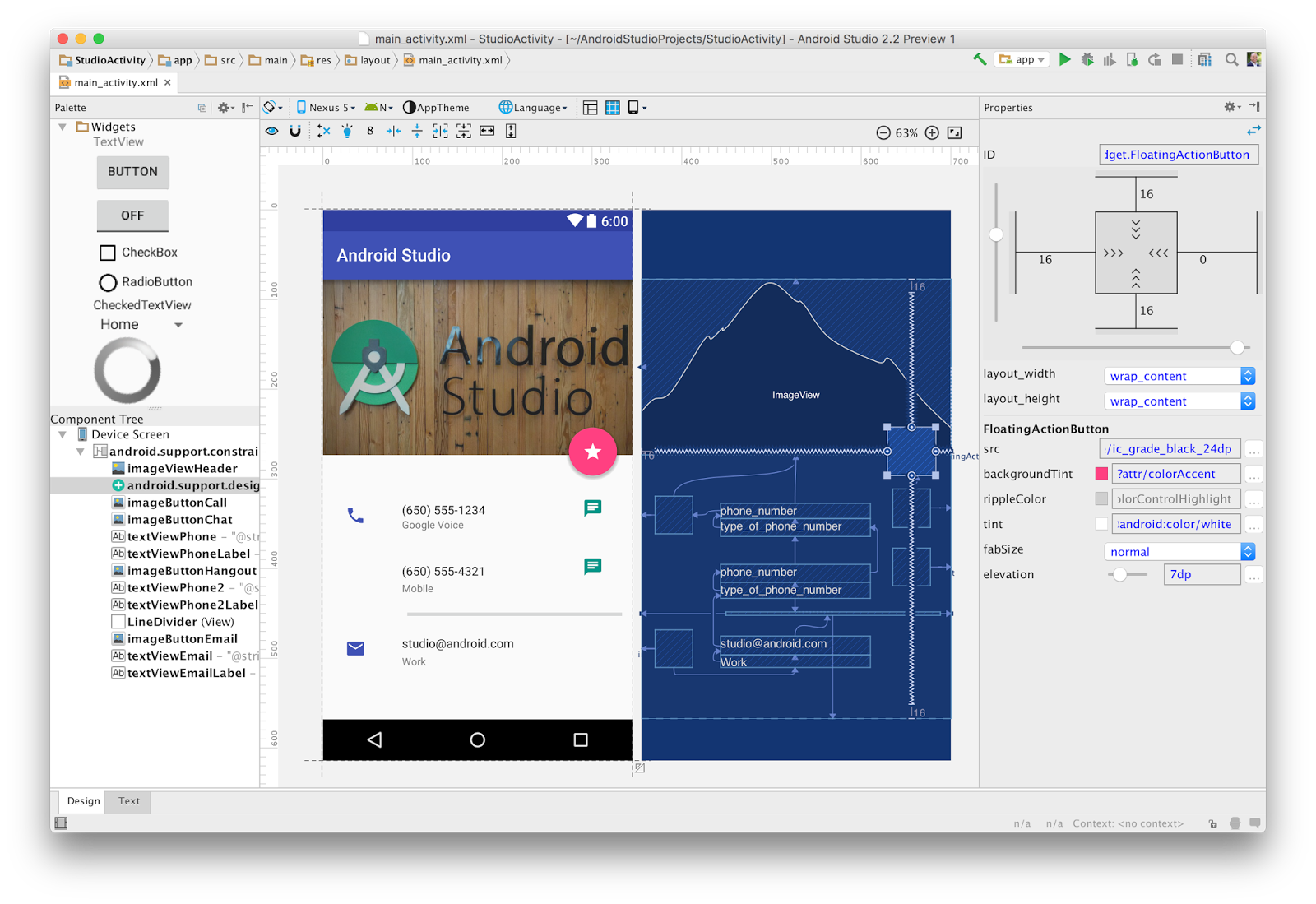 Tela login material and design