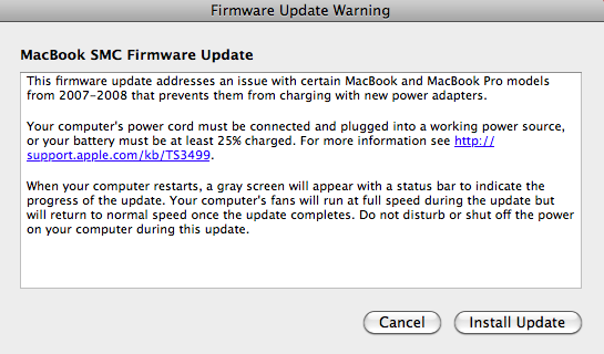 MacBook SMC Firmware update