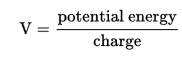 voltage definition formula