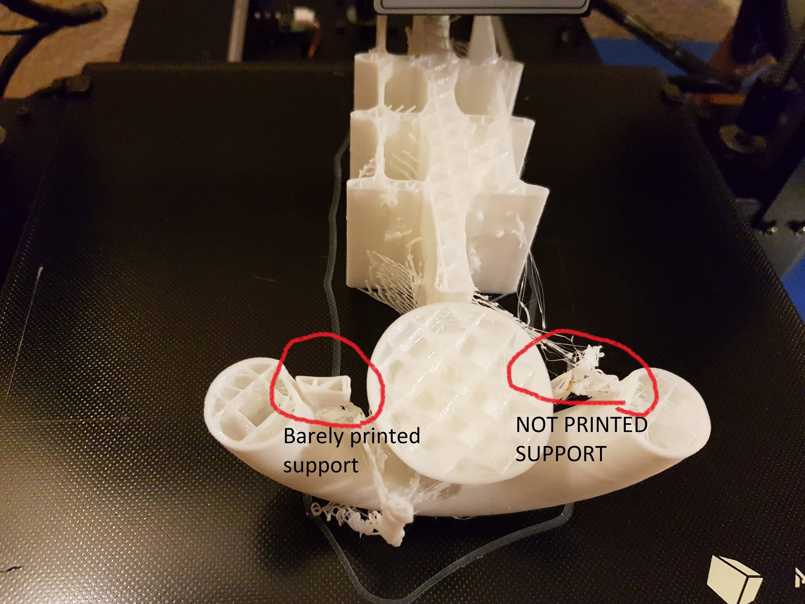 two critical support structures one barely done, the other one not