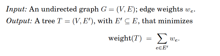 formal definition of a minimum spanning tree