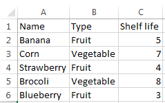 example sheet