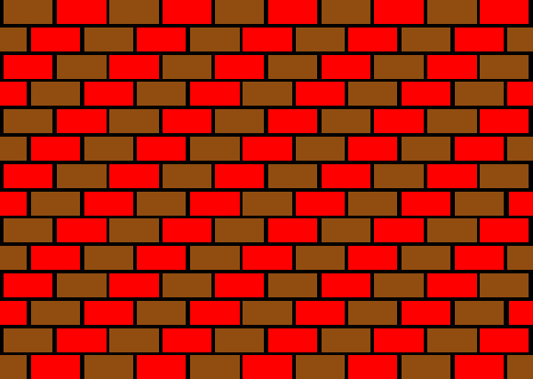 Desired brick pattern