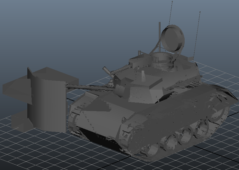 image of tank with some parts visible that shouldn't be and some strange artifacting