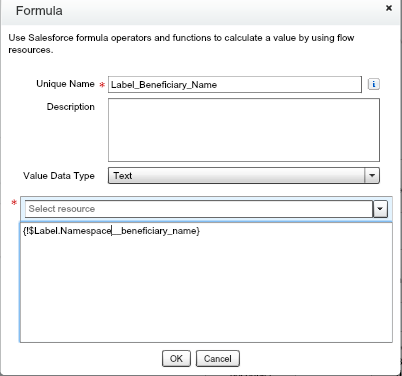 Formula label