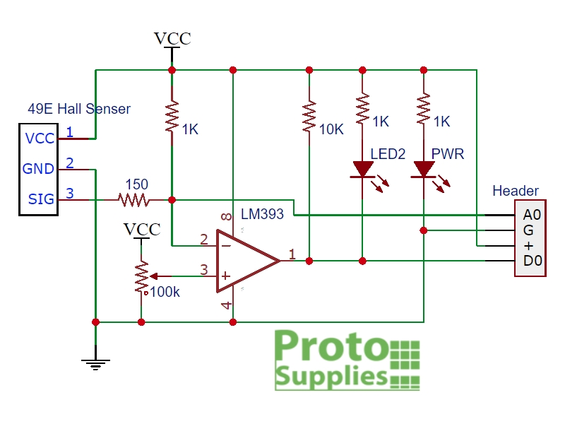 Linear Hall Sensor Module Schematic