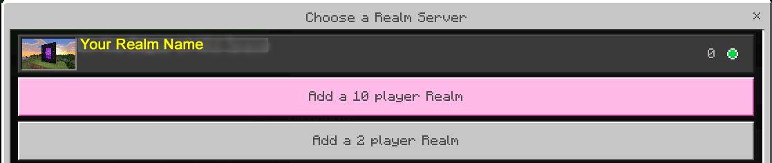 Choose A Realm Server