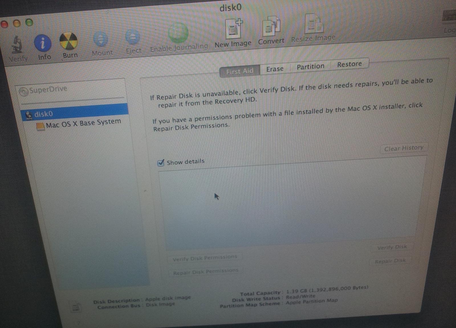 Disk utility image