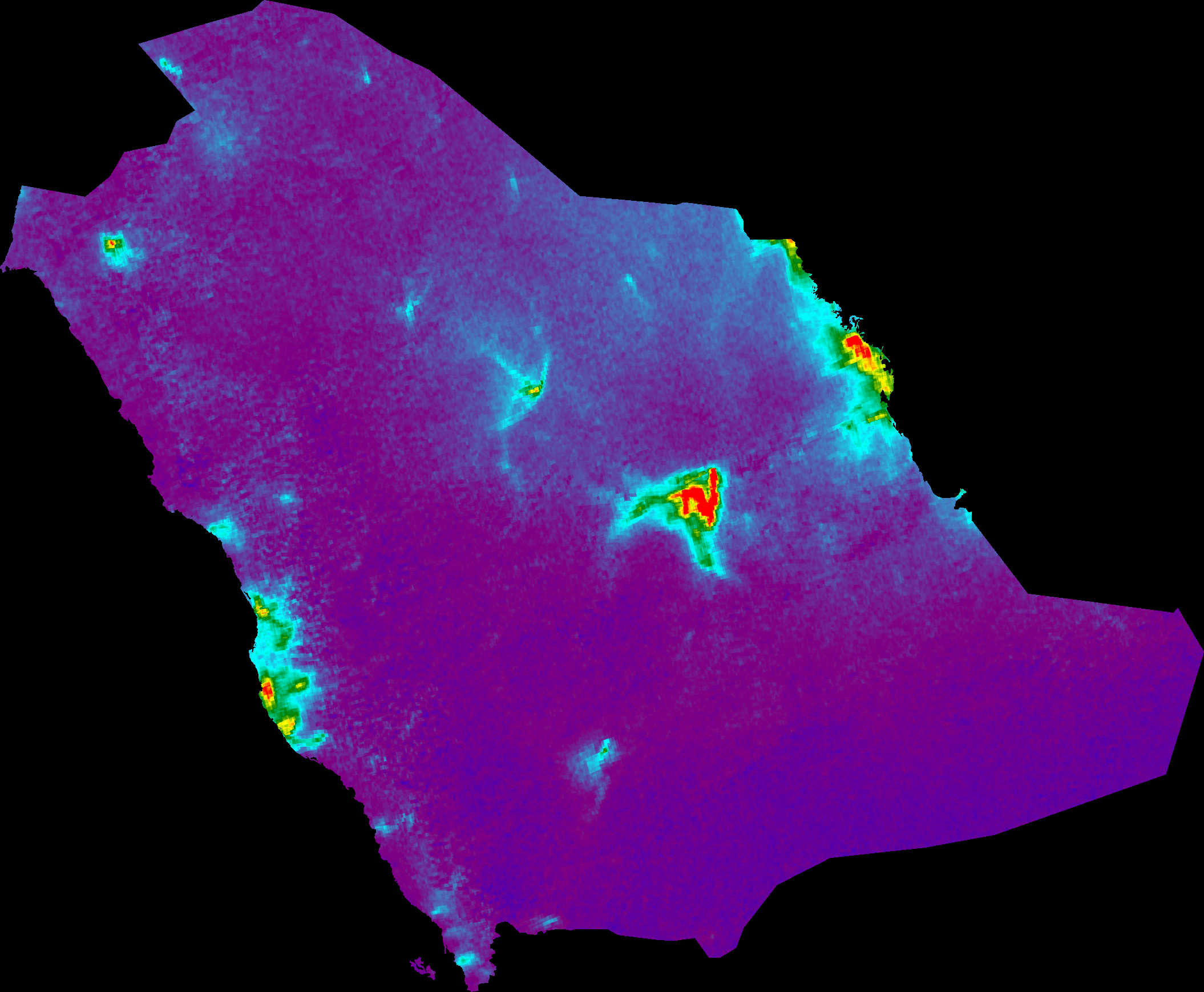 Heatmap output for Saudi Arabia AOI