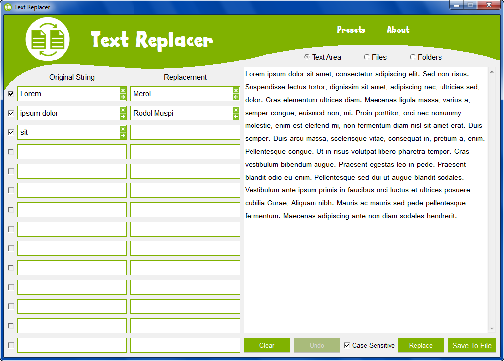 Text Replacer