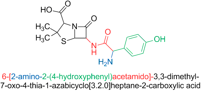 6-[2-amino-2-(4-hydroxyphenyl)acetamido]-3,3-dimethyl-7-oxo-4-thia-1-azabicyclo[3.2.0]heptane-2-carboxylic acid