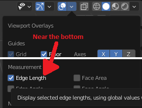 top panel showing edge length