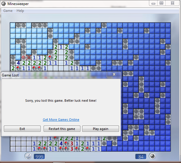 Minesweeper, all blown up