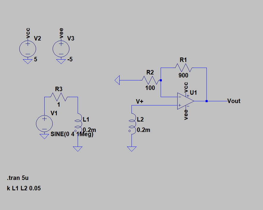 Amplification with ideal op amp