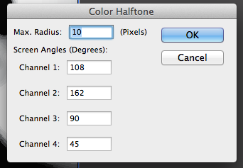 Halftone settings