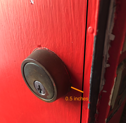 current lock with 0.5 inches to metal strip