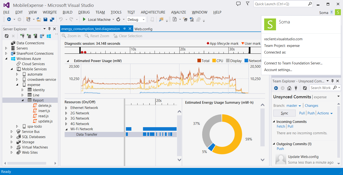 visual studio screenshot