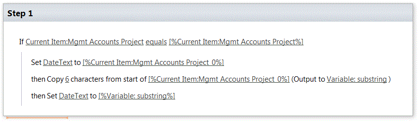 Workflow - set Extract Date from meta data field and SET to DateText