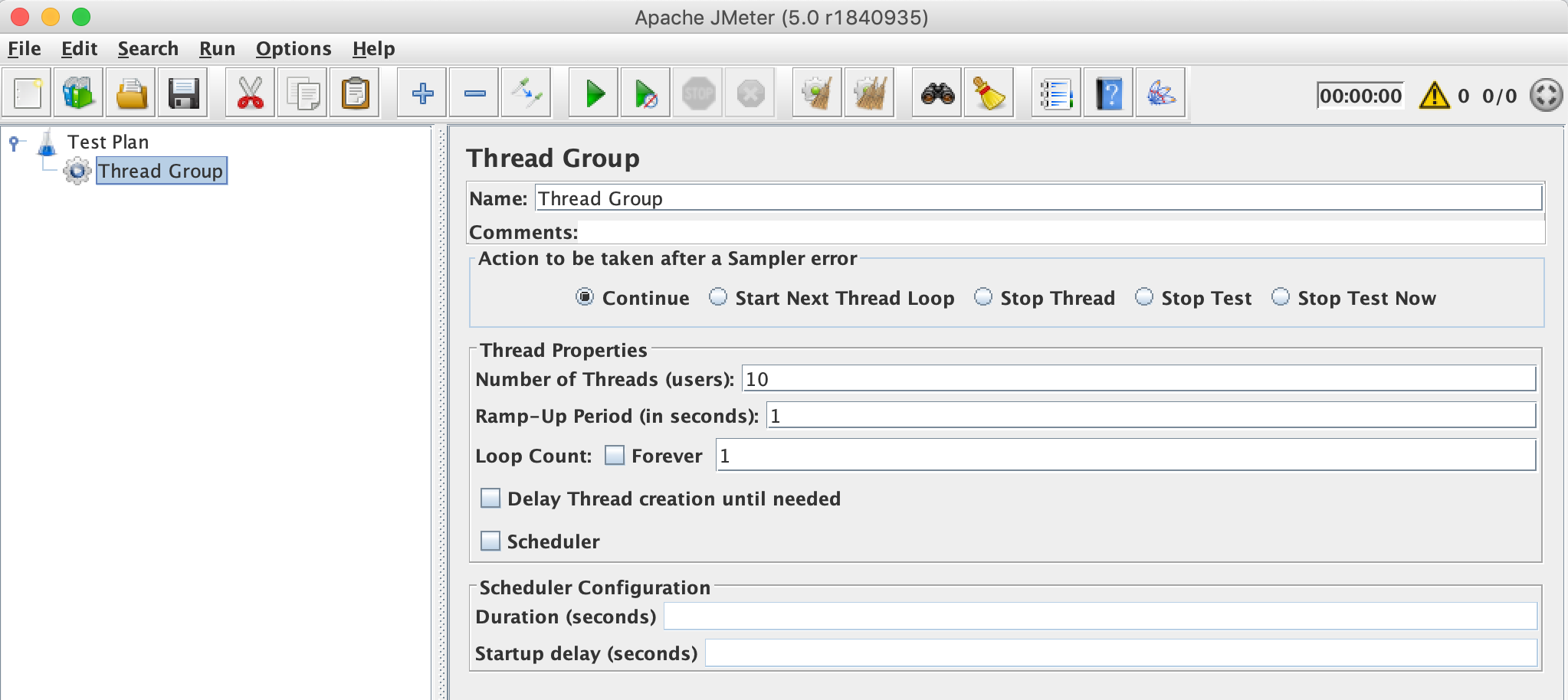 JMeter Thread Group 10