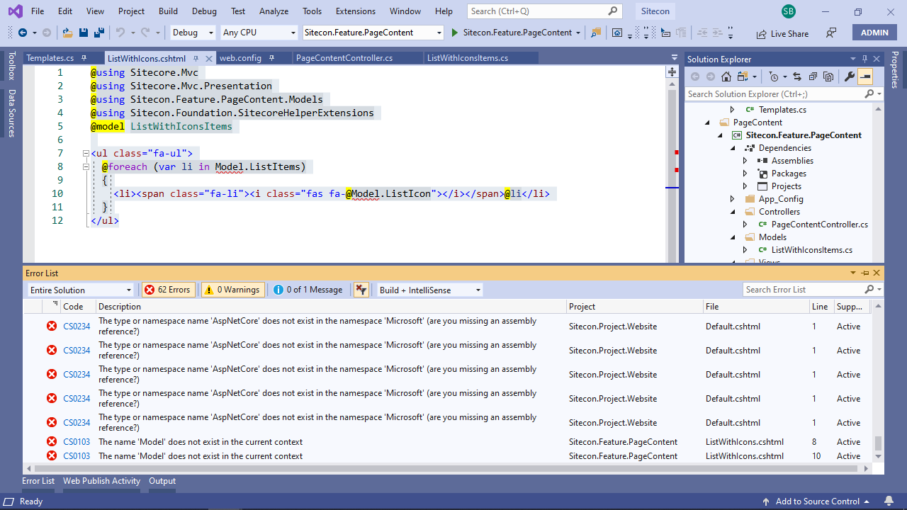 Intellisense Errors