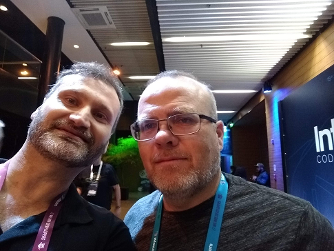 Antonio Maniero e Rasmus Lerdorf no Intercon 2018