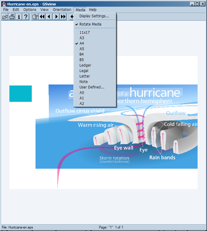 default in gsview