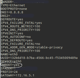 archivo de configuración interfaz de red