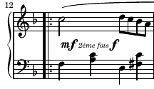 measure with "mf 2éme fois f" dynamic