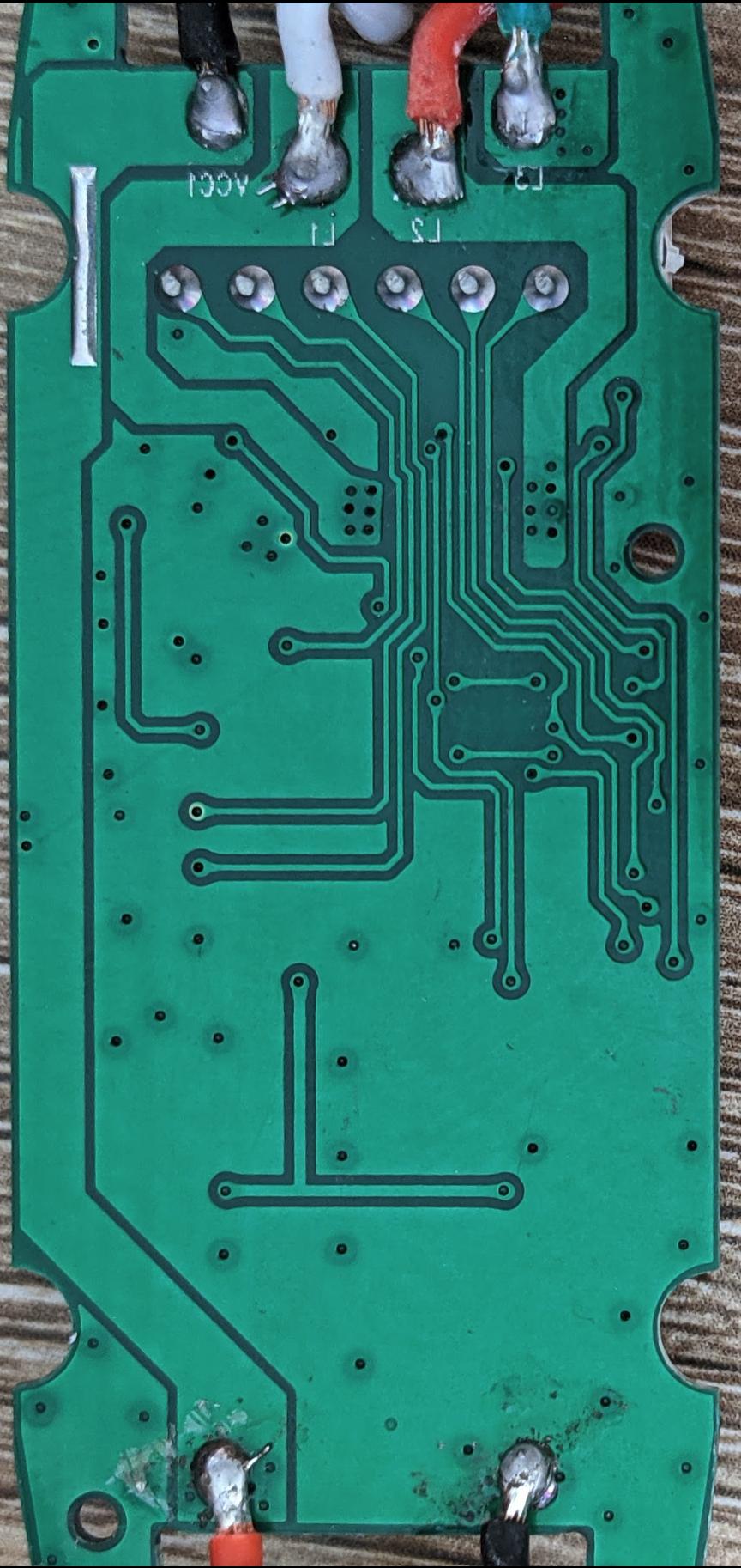 Mirrored Back of pcb