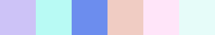 Proposed color palette for the Ethereum Stack Exchange site, incorporating 6 colors: purple, teal, blue, light brown/peach, pink, and light teal.