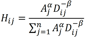 Huff model algorithm